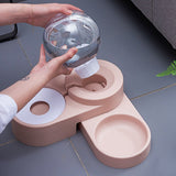 lapin distributeur d'eau rose avec fontaine et bol