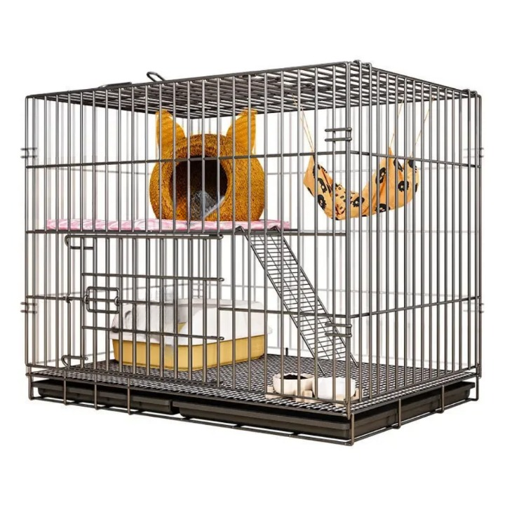 cage pour lapin style ville 2 étages