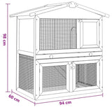 Clapier Lapin Exterieur 2 Niveaux