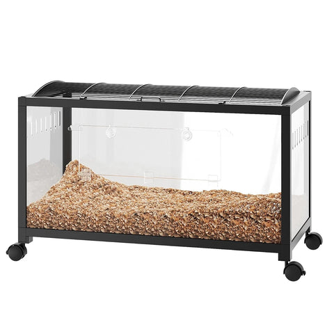 cage lapin verre