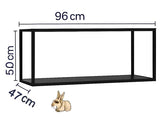 cage lapin verre taille