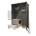cage lapin superposition
