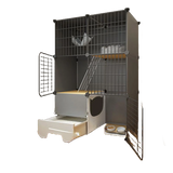 cage lapin superposition