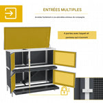 clapier 2 niveaux exterieur pour lapin