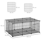 clapier pour lapin 6 cases sur béton taille
