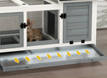 clapier pour lapin nain avec litiere