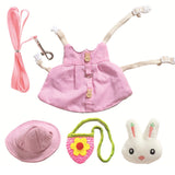 combinaison rose pour lapin