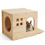 niche pour lapin bois xxl