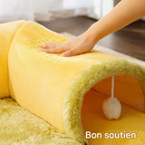 tapis avec tunnel pour lapin