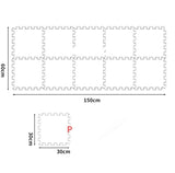 tapis puzzle lapin taille